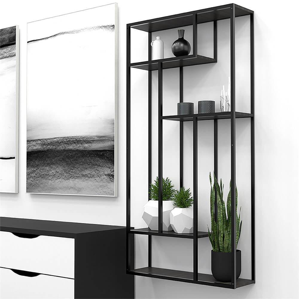 ชั้นวางของติดผนัง สไตล์ลอฟท์ Monster Steel รุ่น RVN001 ขนาด 60*18*120 cm._2